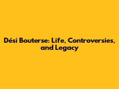 Dési Bouterse: Life, Controversies, and Legacy