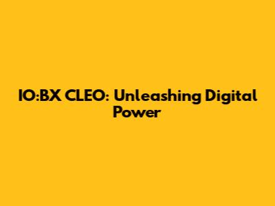 IO:BX CLEO: Unleashing Digital Power