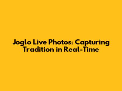 Joglo Live Photos: Capturing Tradition in Real-Time