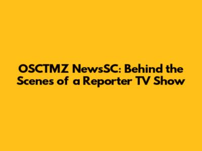OSCTMZ NewsSC: Behind the Scenes of a Reporter TV Show