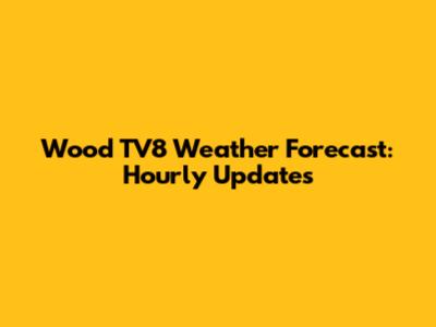 Wood TV8 Weather Forecast: Hourly Updates